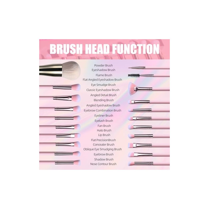 BS-MALL Set De Brochas De Maquillaje De 21 Piezas Con