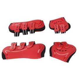 Horse Hind Leg Gaiters Non-Slip Prevents Heat Build-Up Fetlock Gaiters Red for Horse Accessories (M)