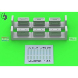 Master Model MASGM35091 1:35 Master Model Browning M1919 .30 cal M1 Ammo  Cans Closed