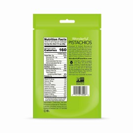 Wonderful Pistachios No Shells Roasted & Salted 6oz Bag Protein Gluten Free Snac