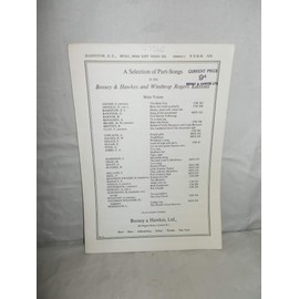 Music, when soft voices die: men's choir (TTBB) a cappella. Partition de chœur.