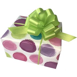 Lime Green Decorative Gift Pull Bows, 5" Wide, Set of 10, Spring, Swag, Garland, Gift Basket, Presents, Birthday, Fundraiser, Christmas, Mardi Gras, St. Patrick's Day, Easter