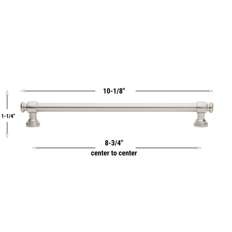GlideRite Hardware 8-3/4 in. (224mm) Center-Center Modern Solid Steel Euro