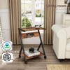 MMEOLUOOK C Shaped End Table with Charging Station Side Table,