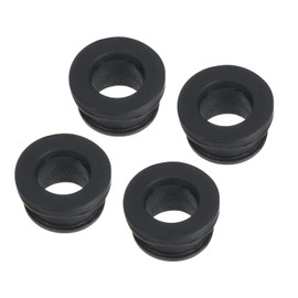 sourcing map 4Pcs Snap Rubber Grommet Hole Plug Mount Dia 11mm ID 8mm H 10mm Seal Anti-Scratch for Electrical Box Cable Pipe Black