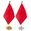 LALAFINA 2pcs Metal Flagpole Ornaments Desk Stand for Small Flags