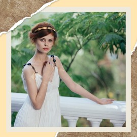 Kacctyen 6 Pcs Gold Leaf Wedding Headbands Set Flower Faux Pearls Headband Golden Bridal Tiara Greek Queen Crown Headpiece Metal Laurel Leaf Hairband for Women Girls Costume Hair Accessories