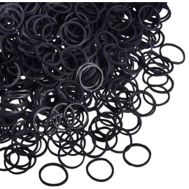 Paquete de 1000 Piezas Mini Liga Plástica Negra Cabello para Dama