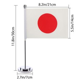 Tabletop Flag, Flag Stand, Tabletop, Table Flag, Mini Pole, Single Stand, Japanese Flag, Hinomaru, Flag, Japanese Table Flags