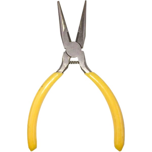 Mini Pliers,Needle Nose,Jewelry Making Pliers,Flat Pliers for DIY,Jewelry Beads Pliers,Hand Tool Jewelry Beads Pliers,It is Light and Convenient, and Can Be Used for Jewelry Making, Etc.(Yellow)