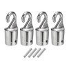sourcing map 4Pcs Silver Window Tilt Rod Hooks Tip, Alloy