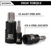 MIXPOWER 32PCS Torx Bit Socket Set, 14 Star Bits (T8-T70)&