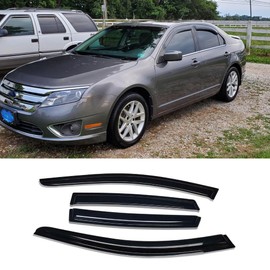 Ratzsdala 94550 External Durable Side Window Rain Guards, 4pcs Tape On Waterproof Replacement Window Visors fit for 2006 Lincoln Zephyr, 2006-2010 Mercury Milan, 2006-2012 Ford Fusion/Lincoln MKZ