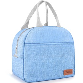 Lunch Bag Lunch Box for Women & Men, Large Capacity Insulated Lunch Bag for Adult, Leakproof Reusable Lunch Tote Bags for Work/Office/Travel/Picnic (Blue)