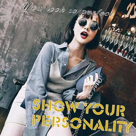 XFentech Unisex Sunglasses - Steampunk Style Round Vintage Polarised Sunglasses Retro Glasses UV400 Protection Metal Frame, B2 Gold Frame - Yellow Lenses