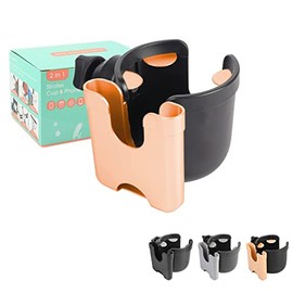 Soportes para Bebidas para Cochecito, Soporte Universal para Tazas con Soporte para TeléFono, Accesorios para Carriola, Soporte para Botella de Agua para Bicicleta, Silla de Ruedas. (rosado)