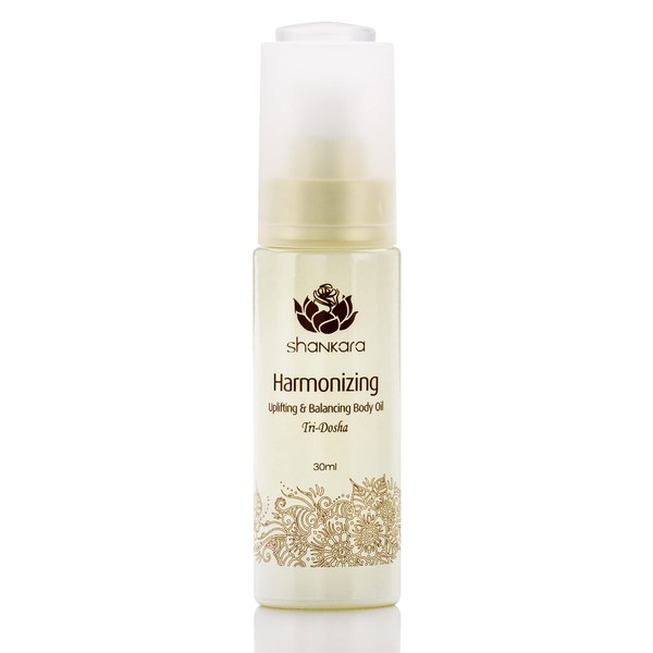 Shankara Harmonizing Body Oil - Uplifting Massage Oil for Hormonal Balance - Ayurvedic Daily Moisturizer - pH Balanced, Rich in Essential Oils, Vitamins, Antioxidants - For All Skin Types - 30 ml
