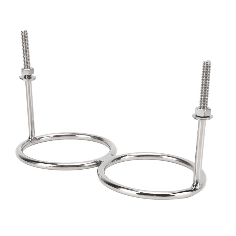 316 Stainless Steel Double Ring Cup Holder with Mounting Nut