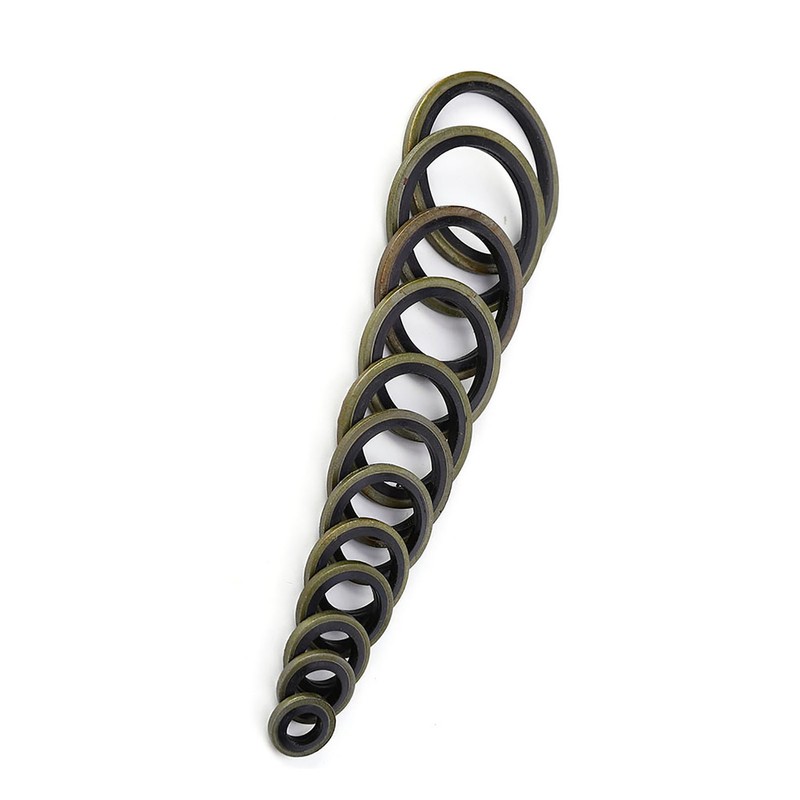 240pcs 6\8\10\12\14\16\18\20\22\24\27\30mm Metal Rubber Sealing Oil Ring Drain Plug Gasket