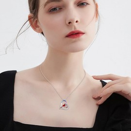 KQF Cardinal Necklace Sterling Silver Cardinal Jewelry Cardinal Gifts for Adults Birthday Gift for Women