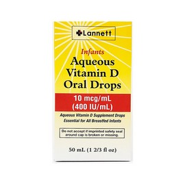 Silarx Lannett Infants Aqueous Vitamin D Oral Drops Dietary Supplement 10mcg/mL 50 mL