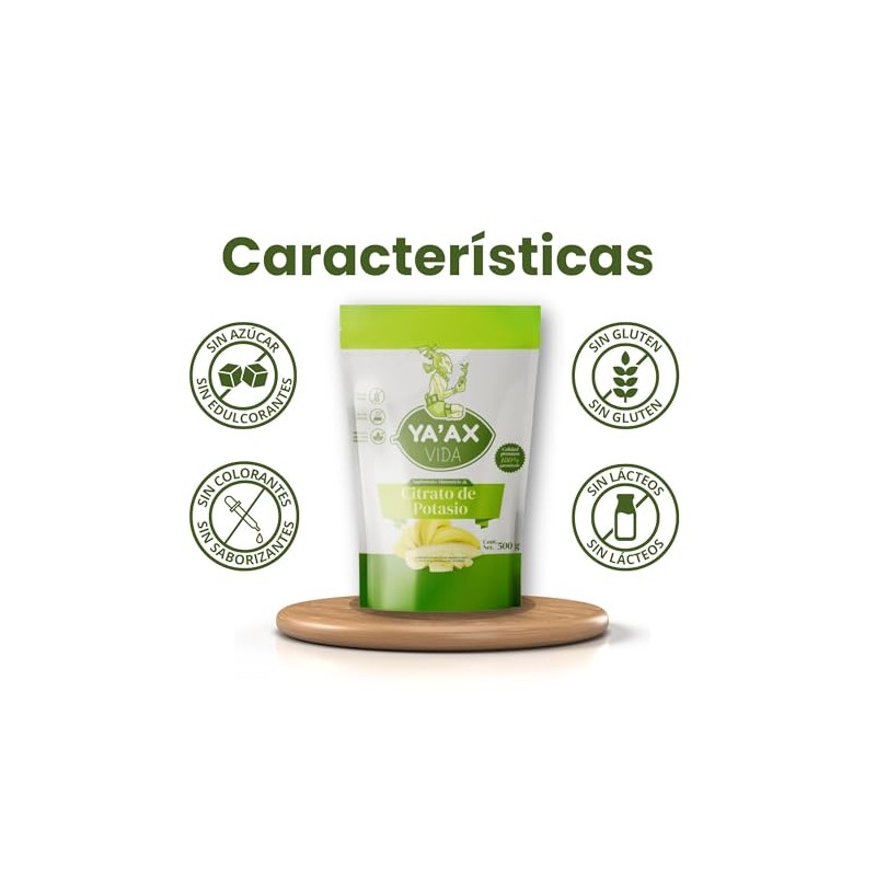 Citrato de Potasio 500 grs Ya'ax Vida 100% Puro