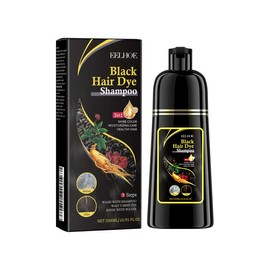 EELHOE-3 in 1 Black and Brown Shampoo - Cover Gray Hair - 500 ml - Natural plant extracts Gentle, non-irritating odor Hair Care-Gifts Haircare Comfort - Colour: Black 2 bottle