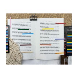 Page Markers Sticky Index Tabs Label Highlighter Strips, PET Transparent Filing Flags Notes Stickers Decorative for Book Lovers Scrapbook Planner Reading Files 1200 Pieces 20 Colors