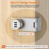 BiceNoning 90 Degree 3-Digit Combination Cabinet Lock, Zinc Alloy Keyless