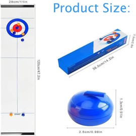 Tabletop Curling Game,Curling Game,Portable Team Board Games,Tabletop Training Family Party Games for Kids and Adults Indoor, Travel