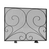Fire Beauty Single Panel Fireplace Screen Handcrafted Solid Wrought Iron