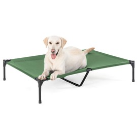 Garnpet XL Elevated Dog Bed for Large Dogs, Extra Raised Dog Cot Beds, Heavy Duty Pet Cots with Durable Supportive Teslin Recyclable Mesh, Indoor & Outdoor Pet Bed