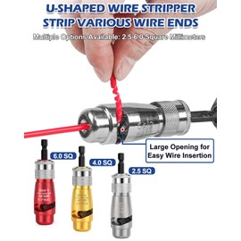 Wire Twister Tool for Drill, Wire Stripping and Twisting Tool, Electric Wire Stripper for Drill, Portable Aluminum Alloy Wire Twisting Tool Set, Cable Quick Stripping (3 Size Set + Knotter)