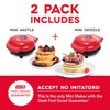 DASH Mini Maker Waffle Maker + Griddle, 2-Pack Griddle +