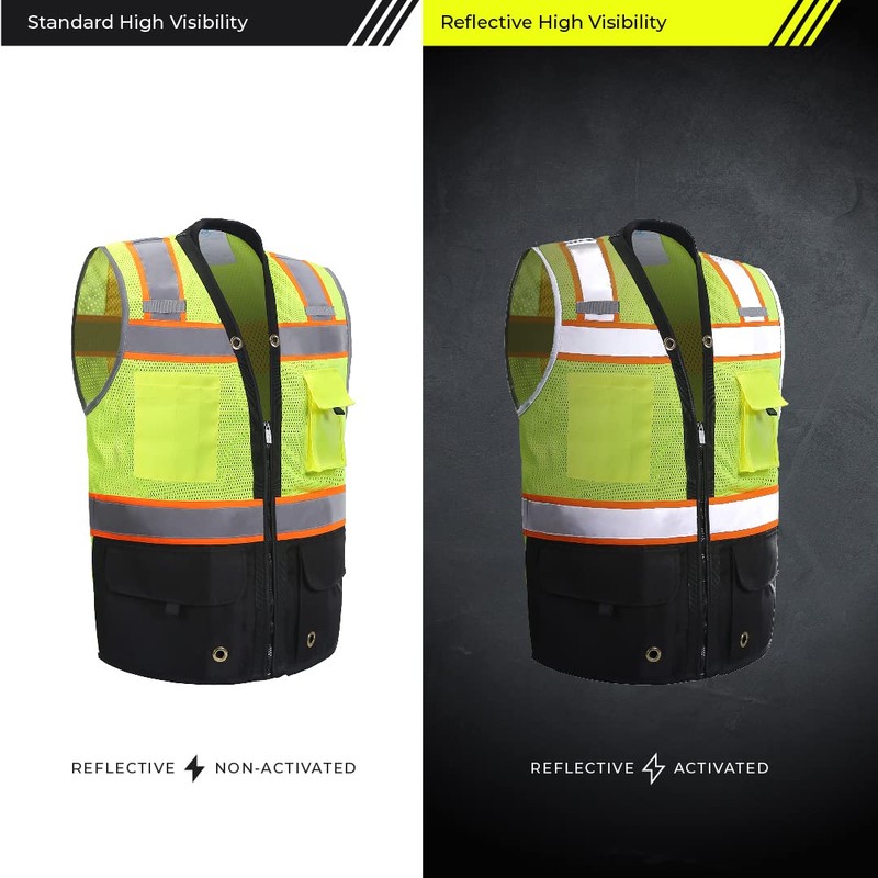 SHINE BRIGHT SV544PK | Premium Surveyor's High Visibility Safety Vest