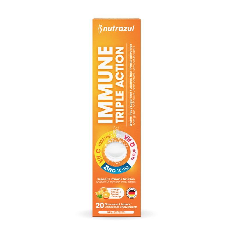 Nutrazul Immune Triple Action Effervescent Tablets -1000 mg Vitamin C,