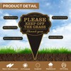 Double Sided Yard Sign, Stay Off Grass with Stake, 10"x14"