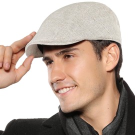 Jogoi Boina Plana para Hombre Sombrero de Pato Retro Gorras Fedora Ajustable Tela de Algodón para Pesca Golf Senderismo