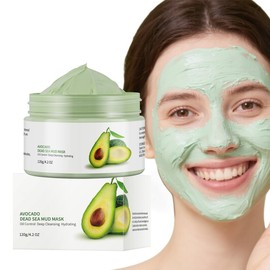 Clay Mask with Avocado, Deep Cleansing, Oil Control, and Moisturizing, Dead Sea Mud Mask for Face, Face Mask Skincare 120g