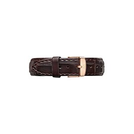 Daniel Wellington York Rose Women's Brown Leather Buckle Watch Strap with Pin of 18cm 0710DW