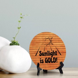 Signs ByLITA Round Sunlight is GOLD! Table Signs (5 x 5")