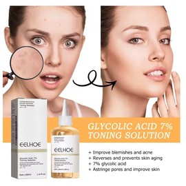 Acido glicolico 7 EELHOE - Solucin tonificante - reafirmante, arrugas, cuidado de la piel - Facial brillante.                                         