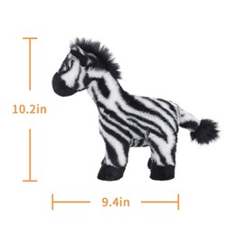 Apricot Lamb Toys Plush Balck and White Wild Zebra Stuffed Animal Soft Cuddly Perfect for Kids 10.2 Inches