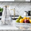 YTDTKJ Diamond Glass Pitcher 68 oz, 2 L Glass Water