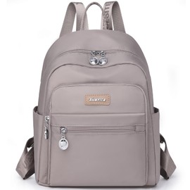 KESUDE Backpack Women's Small Backpack Bag Waterproof School Bag City Backpack Daypacks Nylon Casual Backpack Handbags Backpack School Backpack for Women Everyday School Travel Work, Braun720