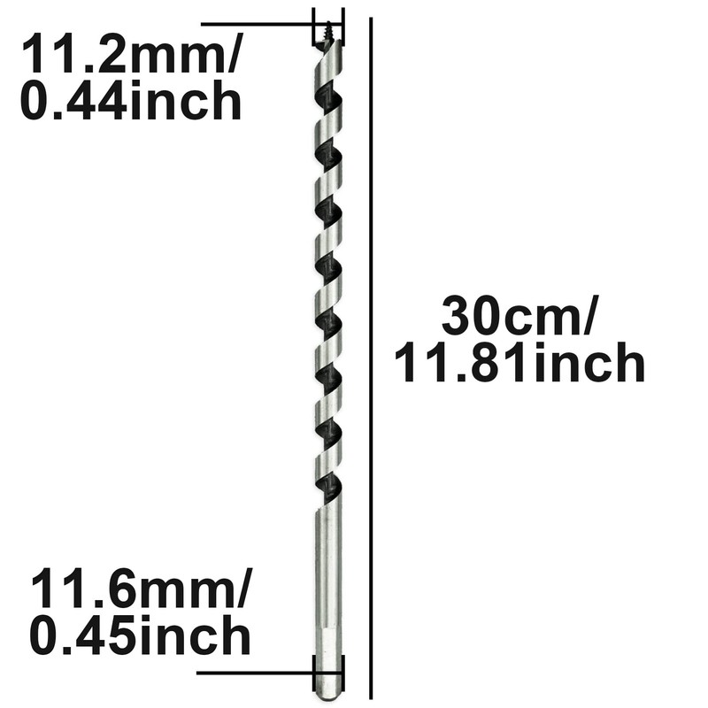 Ultra Long Wood Auger Drill Bit, Extra Long 12mm x