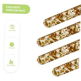 KONTONTY 25PCS Food Grade Popsicle Sticks for DIY Desserts Jelly Sticks Reusable Craft Tools for Ice and Baking Projects for Family Fun Random Color