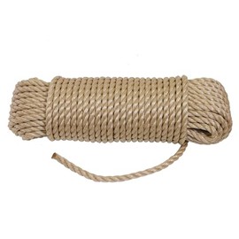 Outfitters Supply 3/8" x 100' BTM (Better Than Manila) Rope Hank, Great for Equine, Arts, Crafts, Marine Applications, Home and Nautical Décor; UnManila Rope Brown Rope