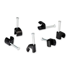 Fuba OKC 725 S Nail Clamps for 7-10 mm Round Cable with 25 mm Steel Nail in Black