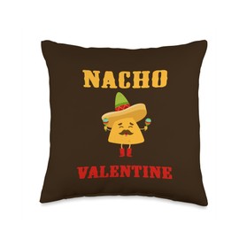 Nacho Valentine Funny Valentine's Day Español Spanish V-Day Throw Pillow